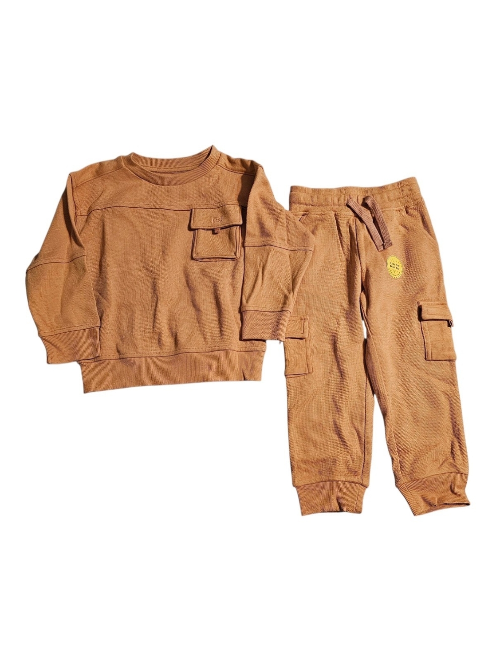 Cat & Jack Toddler Cargo Sweatshirt and Joggers - Tan